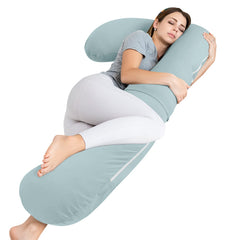 INSEN pregnancy pillow U-shape provides head and back support for comfortable sleep