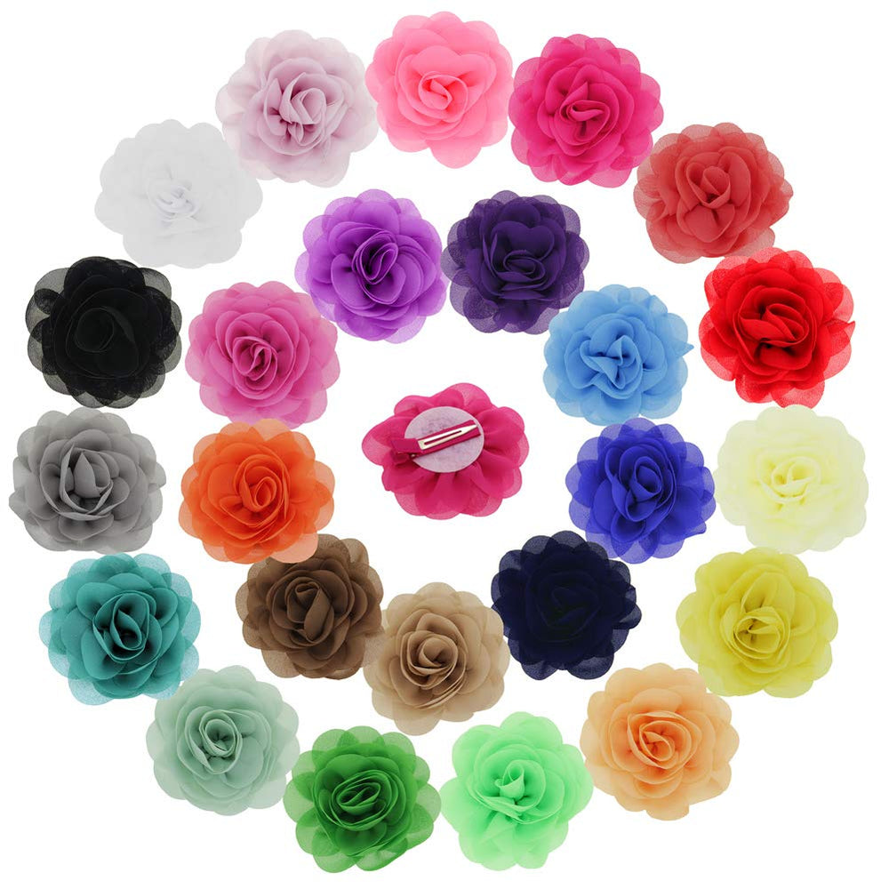 inSowni 24pcs alligator hair clips 3-inch set in a row for secure toddler hairstyles.