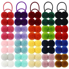 inSowni full pack of pom pom hair ties in vibrant colors for daily styling