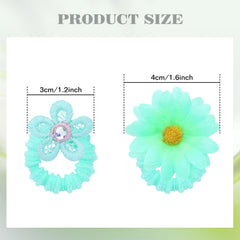 inSowni sunflower-daisy-hair-ties-pack-2—colorful, durable ponytail holders for toddlers