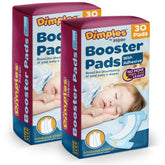Inspire Dimples booster pads with adhesive strip keep pads secure in diapers.
