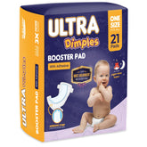 Inspire Ultra Dimples packaging shows ready-to-use booster pads for quick protection.