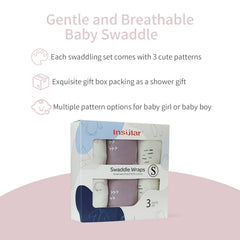 insular baby swaddle-wrap 3-pack beige swan print offers versatile gifting options
