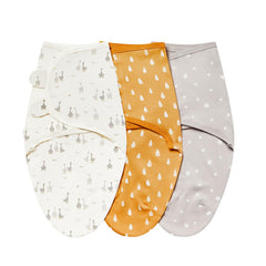 insular baby swaddle wrap packaged in beige-duck design for gift-ready presentation