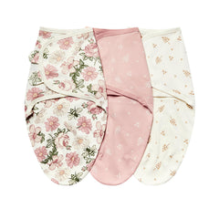 Insular baby swaddle wrap in soft cotton laid flat showing gentle texture