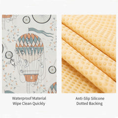 Insular Splat Mat anti-slip dots keep floors clean during toddler meals