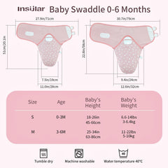Insular swaddle sack with velcro wings adjustable fasteners for secure fit