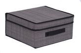 Internet's Best Grey storage bin with front handle for easy access and clutter control