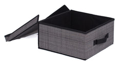 Internet's Best Grey storage bin lid closed offering durable stacking storage