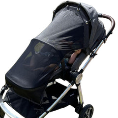 IntiMom stroller sun shade clip-on for quick sun protection while strolling.