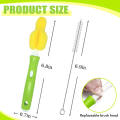 INVODA nipple brush with replaceable head enables long-lasting, eco-friendly cleaning.