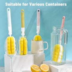 INVODA sponge bottle brush creates rich foam for efficient cleaning.