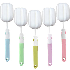 INVODA sponge bottle brush set 5 pcs—versatile kit for thorough bottle cleaning.