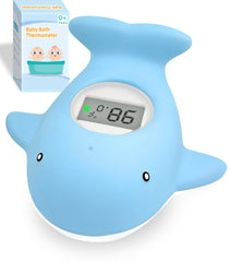IOG baby bath thermometer floats as a whale to monitor water safely