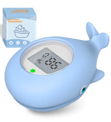 IOG baby bath thermometer shows real-time temperature for bath time