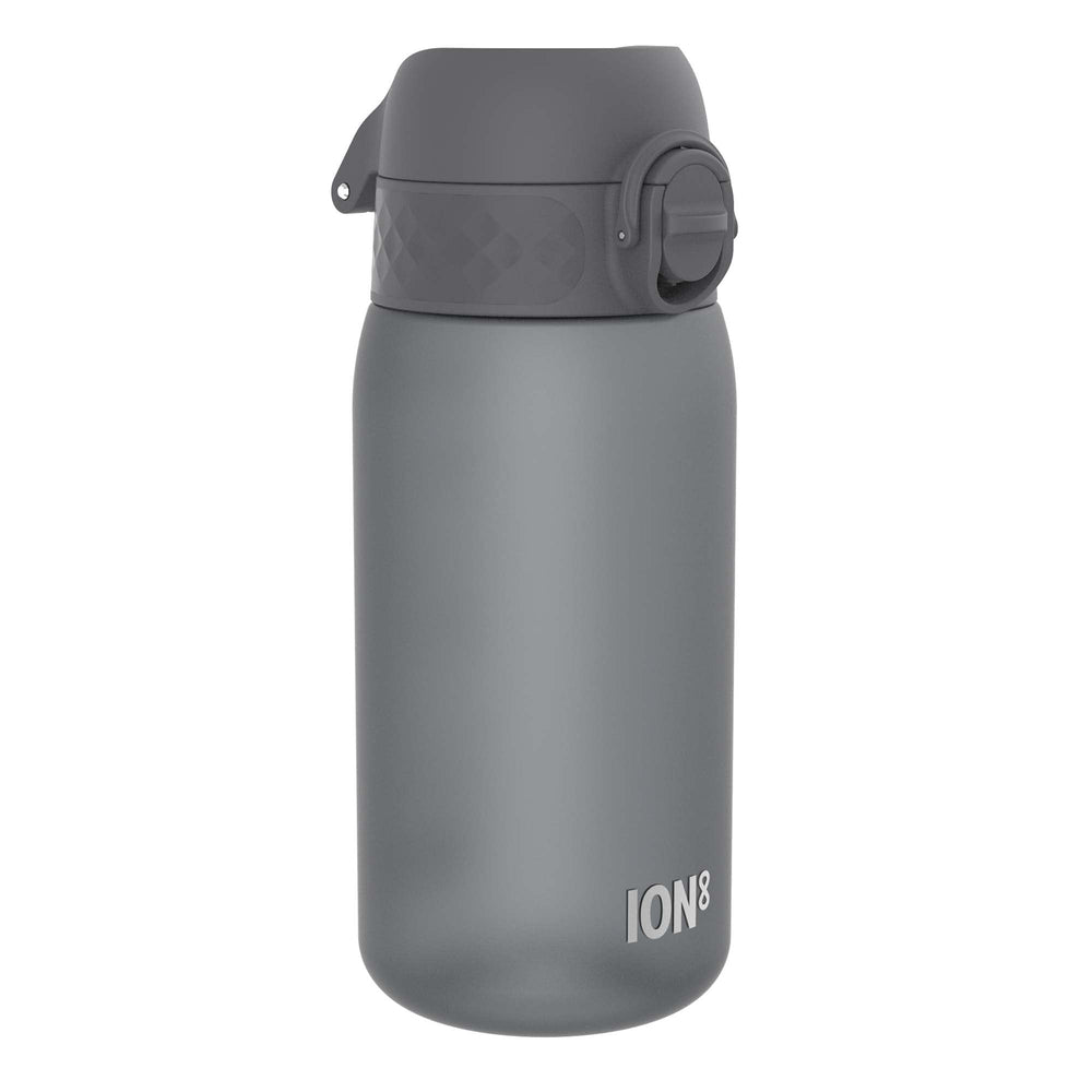 Ion8 bottle spout-cover demonstrates one-finger flip for hygienic sipping.