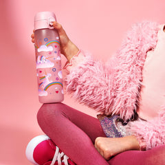 Ion8 water bottle spout cover opens with one finger for quick, hygienic sipping.
