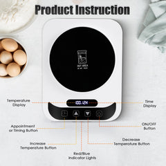 IPOW Sourdough Starter Warmer large surface supports jars up to 40oz for big starters.