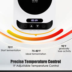 IPOW Sourdough Starter Warmer 12-hour timer demonstrates automation and planning for baking.