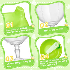 Irenare baby goblet cup with scale and easy grip for little hands