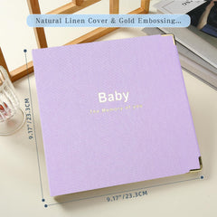 Iridipity baby book shows thick paper and a flexible ring binder for easy writing