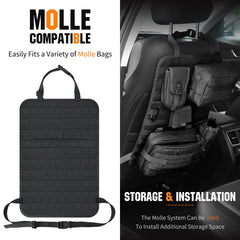 IronSeals back seat pocket insert pocket stores iPad, notebook, or glasses for quick reach