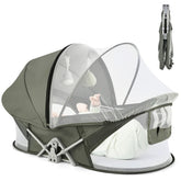 ISELECTOR Bedside Bassinet in compact folded form for travel storage