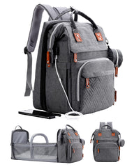 ISMGN diaper bag backpack with changing-station for on-the-go diapering convenience