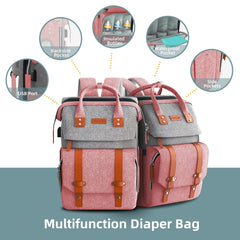 ISMGN diaper bag backpack insulated bottle pockets maintain bottles at optimal temperature