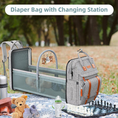ISMGN Diaper Bag Backpack padded back panel boosts comfort on long days.