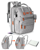 ISMGN extra-large diaper bag backpack main compartment neatly organized for twins' essentials