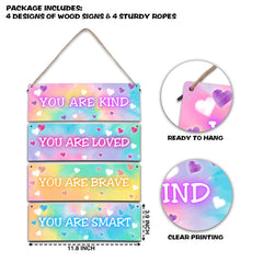ISOVF wooden wall art You Are Loved motivates kids daily in nursery or classroom