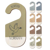 ITDYB wooden baby closet dividers front view for quick size lookup in a gender-neutral nursery