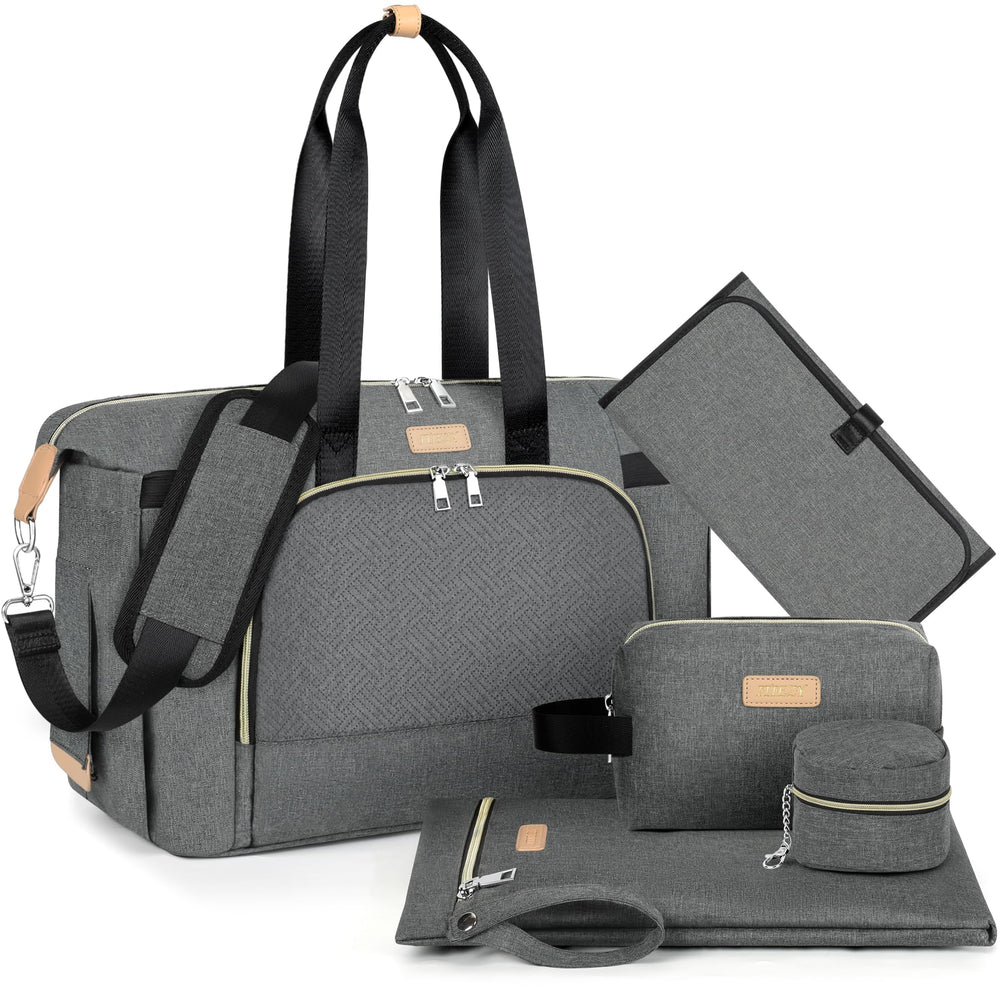 ITIEZY diaper bag tote front view highlighting spacious main compartment for baby essentials