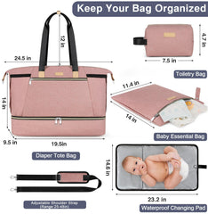 ITIEZY diaper bag tote insulated pockets preserve bottle temperature for sipping on the go.