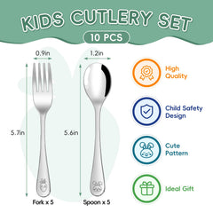 ITITT toddler utensils small forks designed with smooth edges for safe use.