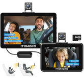 Itomoro baby camera front screen 5in delivers a clear parent view during drives.