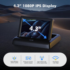 Itomoro Baby Car Camera easy-install-setup clamps to headrest with USB power.