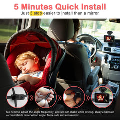 Itomoro Baby Car Camera monitor-display shows crisp 1080p viewing for caregivers.