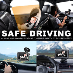 Itomoro baby car camera night vision shows baby clearly in low light.