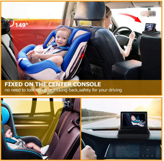 Itomoro Baby Car Mirror 360-degree camera captures wide, distortion-free rear view.