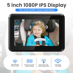 Itomoro baby car mirror 360-degree rotation lets you frame the infant from any seat.