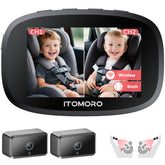Itomoro dual baby car camera offers split-screen visibility on a 5-inch display.
