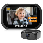 Itomoro wireless baby camera front view for easy in-cabin monitoring on family road trips.