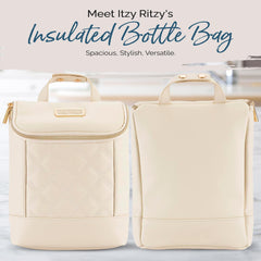 Itzy Ritzy insulated bottle bag holds 3 bottles—great for day trips and outings