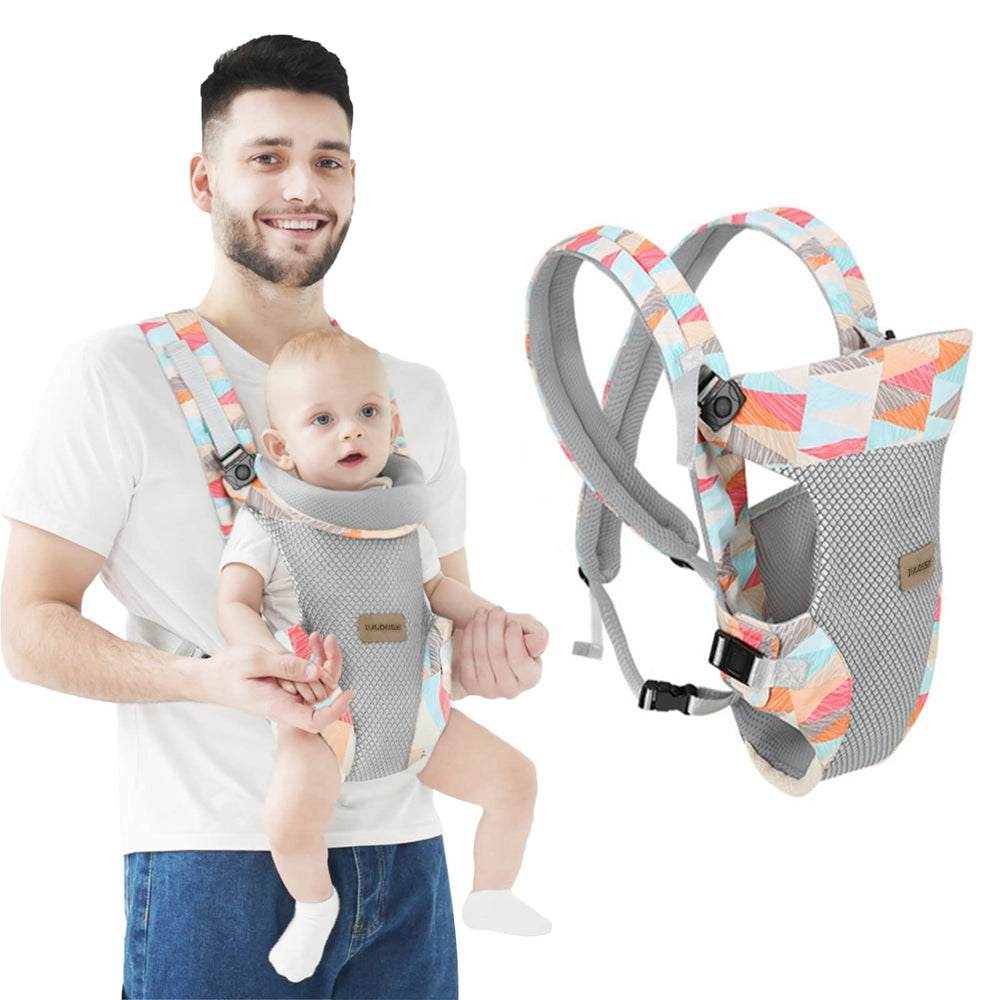 IULONEE baby carrier front view supports ergonomic hold for parent and baby