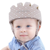 IULONEE Baby Head Protector front view with adjustable strap for secure, comfortable protection.