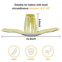 IULONEE baby head protector gray side view showing comfortable fit during crawling.