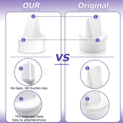 IVARONAL duckbill valves with Lansinoh pumps for reliable suction replacement