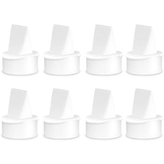 IVARONAL duckbill valves packaging shows 8-pack compatibility with Lansinoh pumps